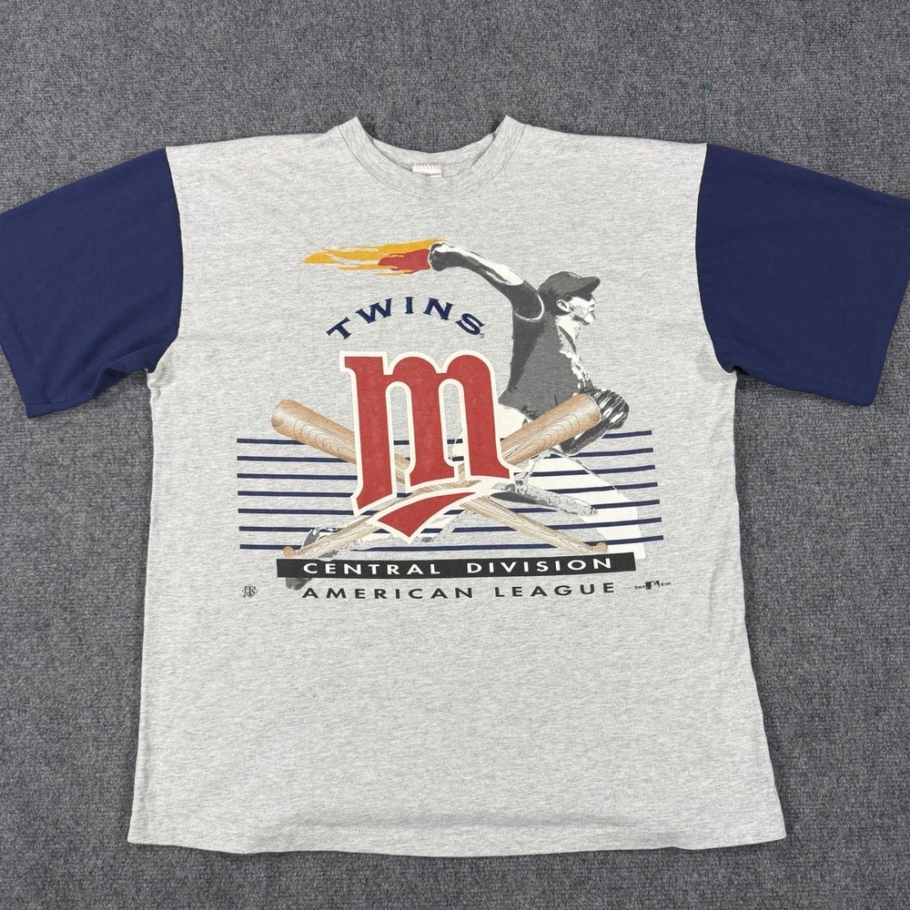 Vintage Minnesota Twins T Shirt Mens XL Pitcher 1995 GTS USA Single Stitch